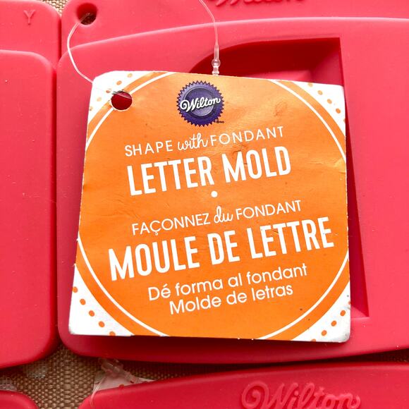 NWT Wilton Silicone "Shape with Fondant" Letter Molds - Picture 2 of 7
